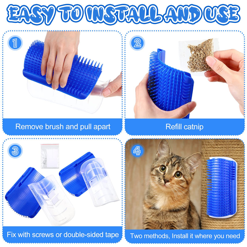 Cat Self Groomer Catnip Dog Cat Toy Corner Groomer Wall Corner