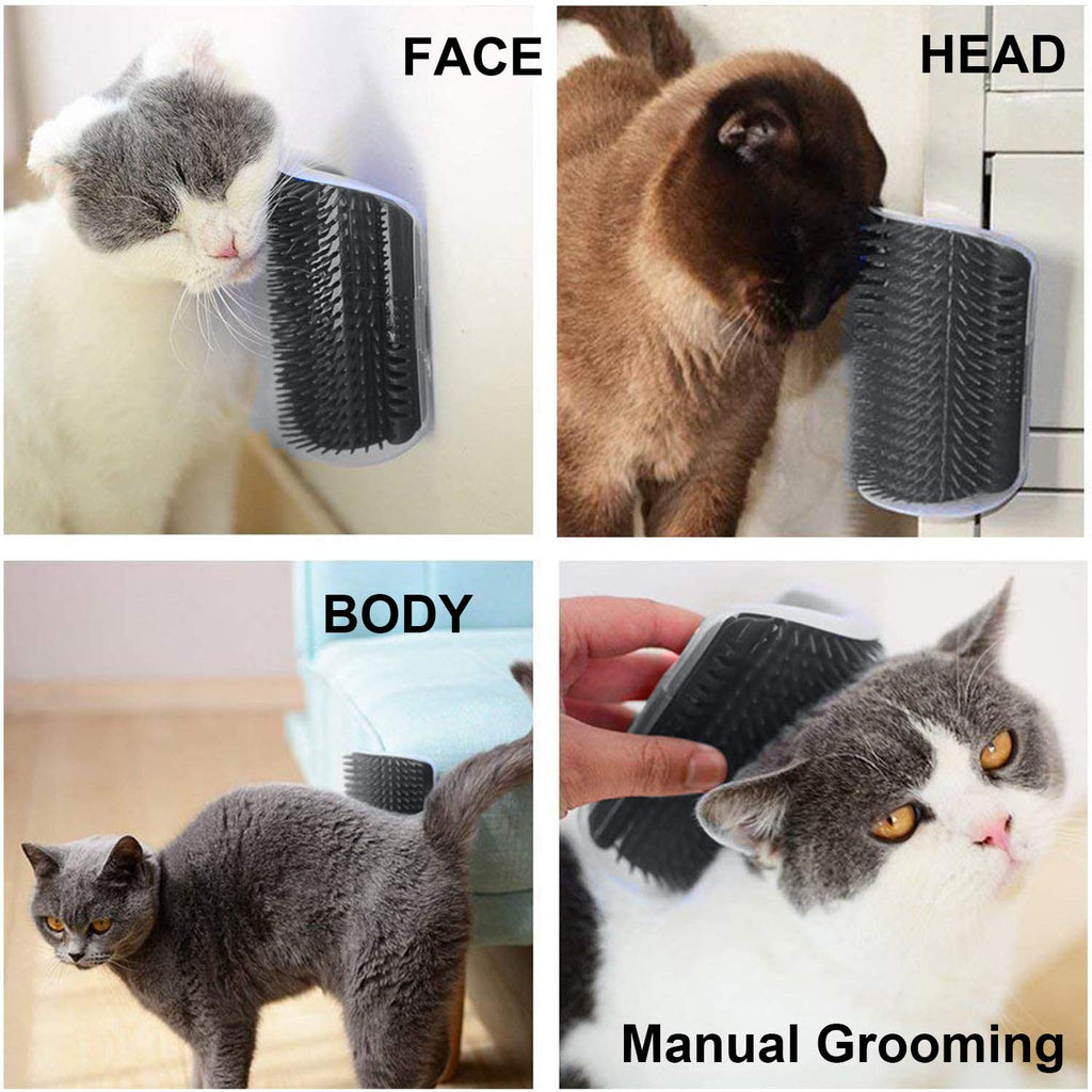 Wall Mounted Cat Self Groomer with Catnip, 13 cm, shown in a real setting, photo 5 of 6