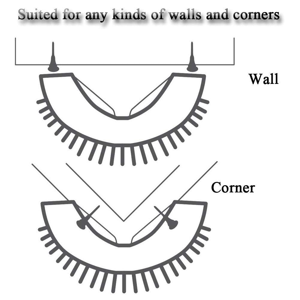 Wall Mounted Cat Self Groomer with Catnip, 13 cm, with its measurements marked