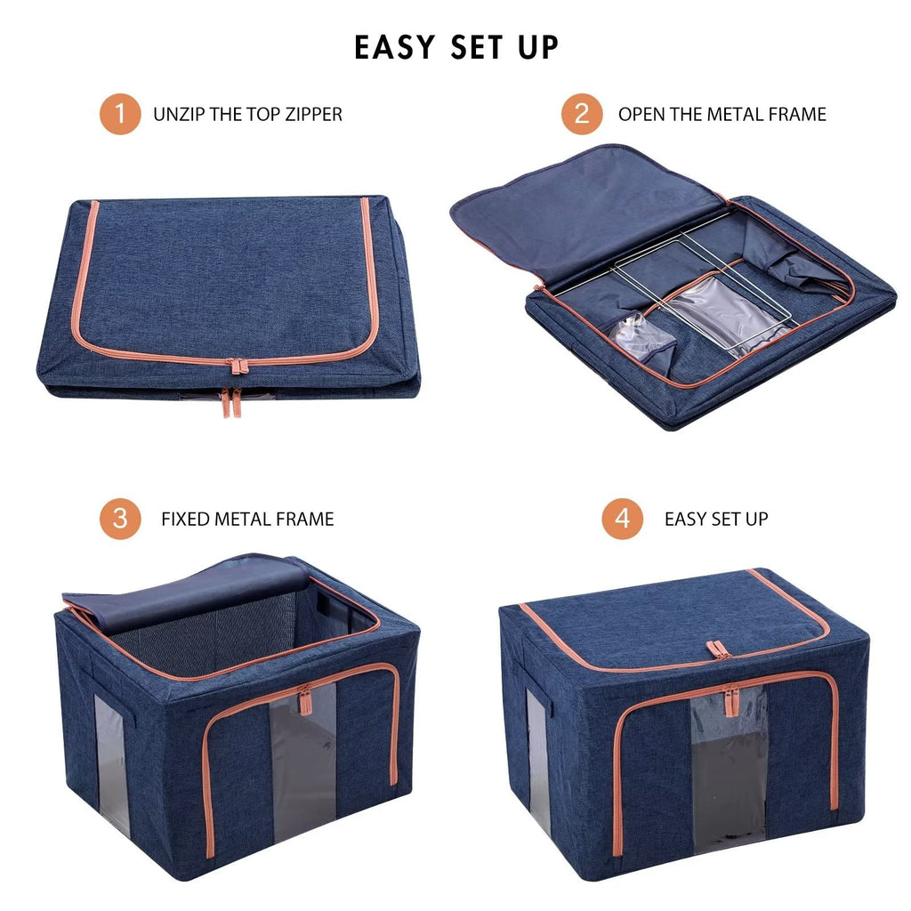100L Cloth Storage Box Closet Organizer Storage Bags Clothes Storage Bags Wardrobe