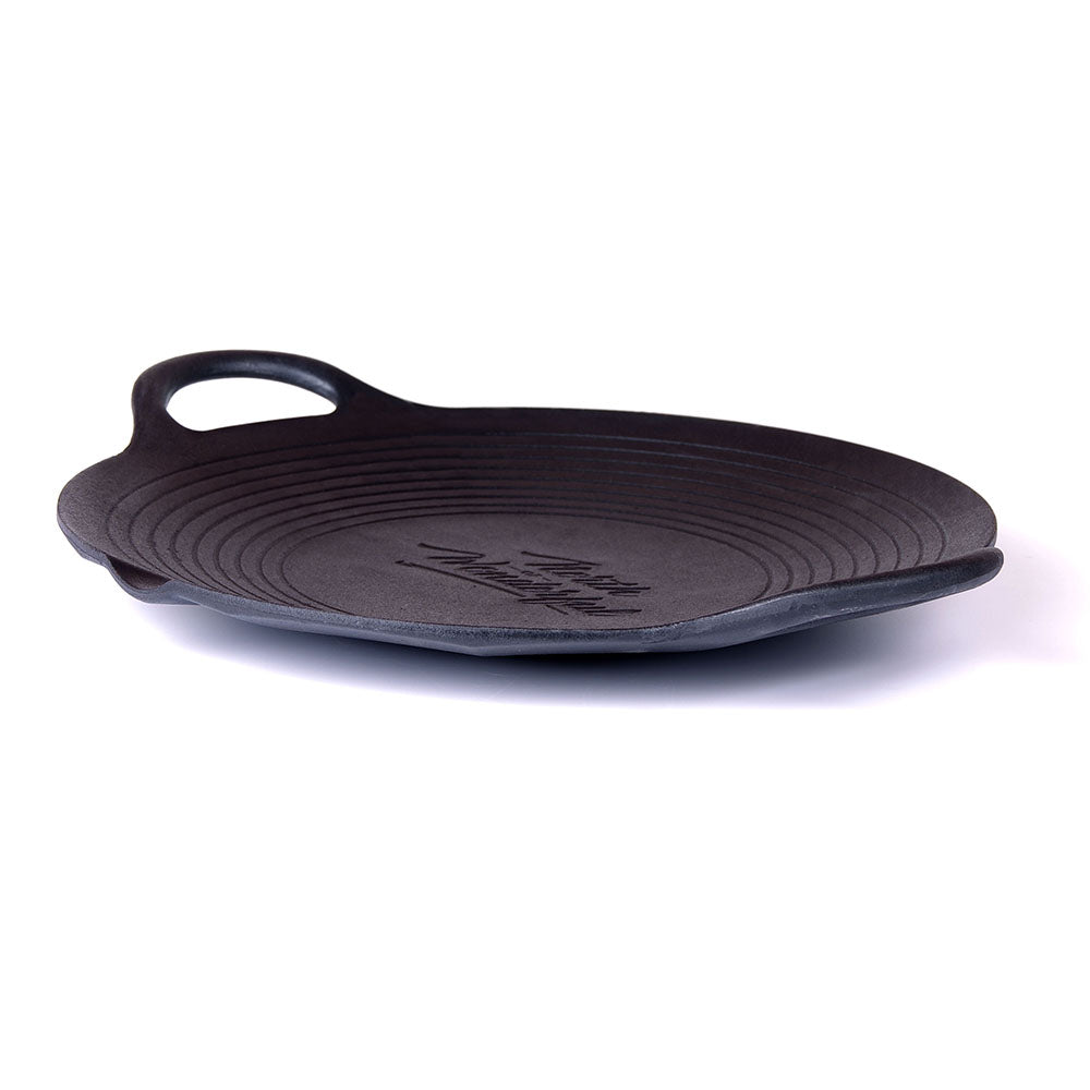 Cast Iron 36cm Korean Japanese BBQ Barbecue Grill Pan Plate Round