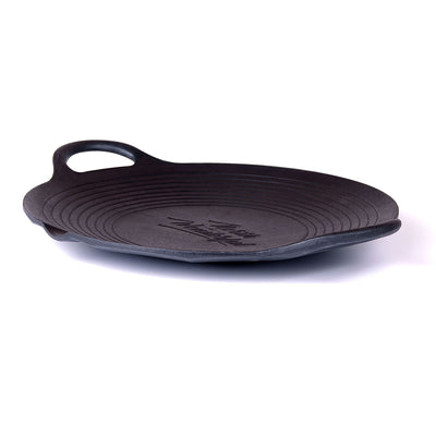 Cast Iron 36cm Korean Japanese BBQ Barbecue Grill Pan Plate Round