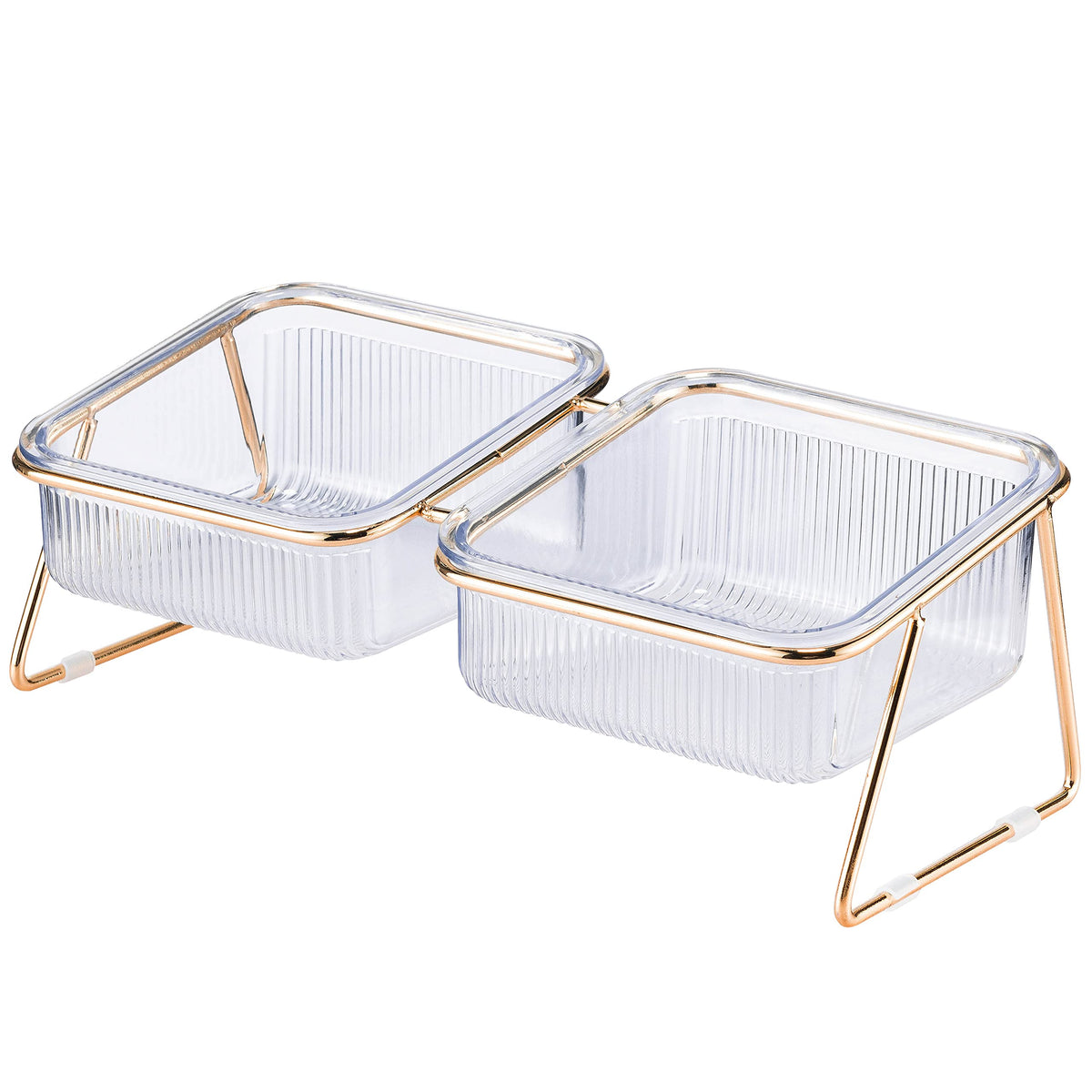 Pet Dog Cat Puppy Food Water Bowls Feeding Dishes 2 Large Bowl