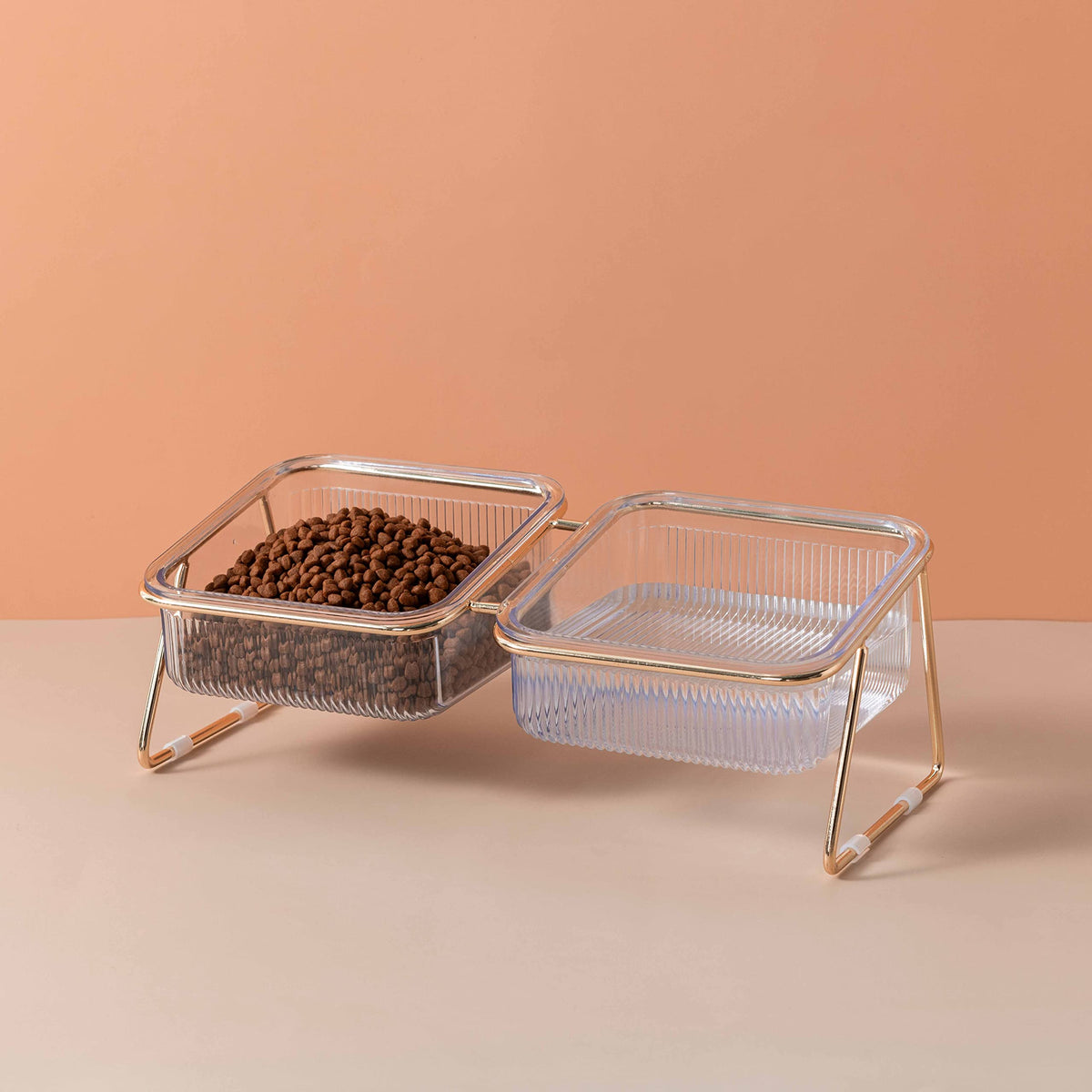 Pet Dog Cat Puppy Food Water Bowls Feeding Dishes 2 Large Bowl