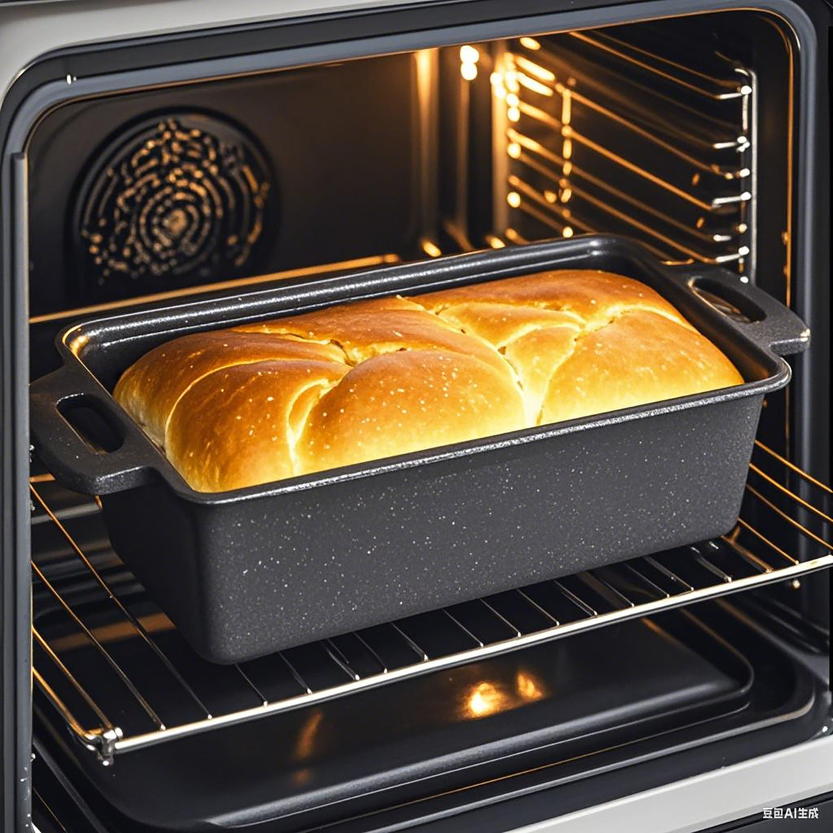 Telsida 2-in-1 Cast Iron Bread Loaf Pan with Lid