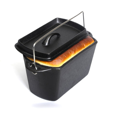 Telsida Cast Iron Bread Loaf Pan with Lid
