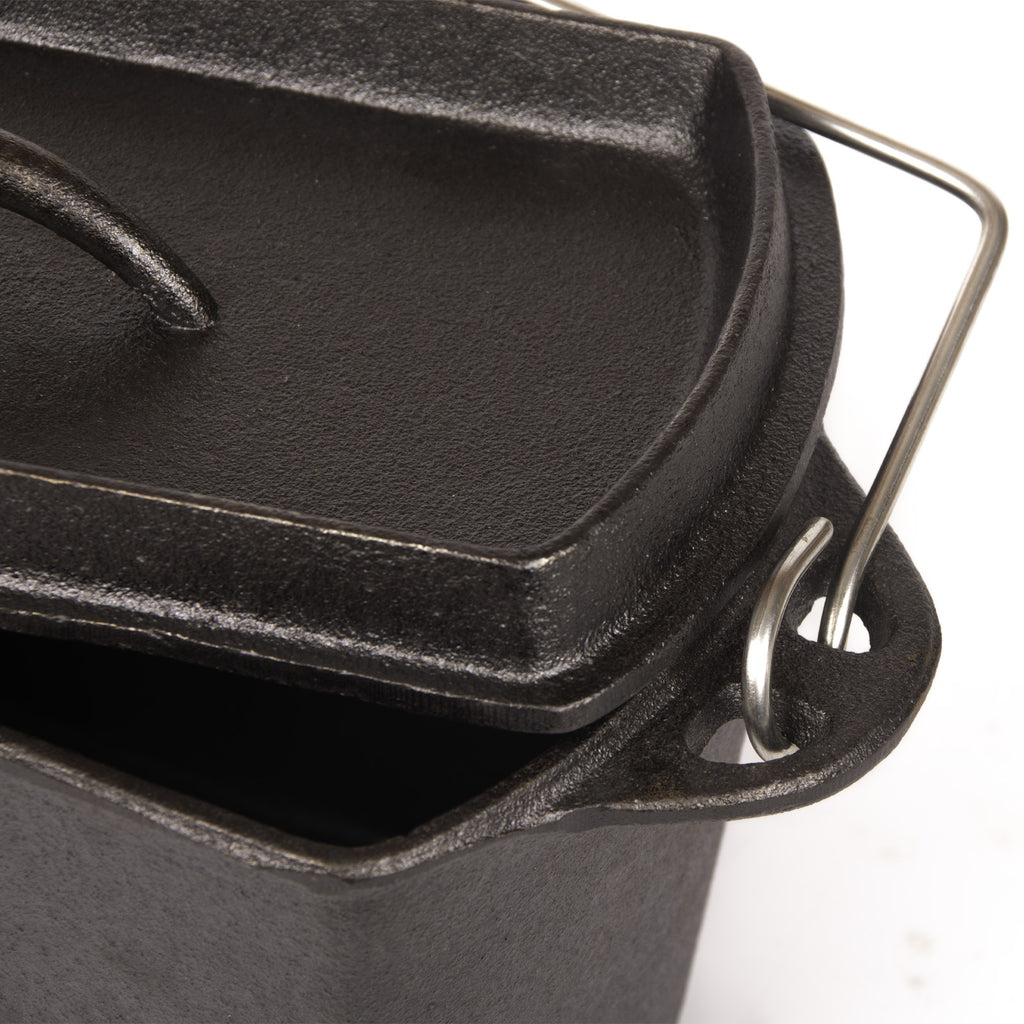 Telsida Cast Iron Bread Loaf Pan with Lid