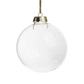 Clear Glass Fillable Baubles, Pack of 4