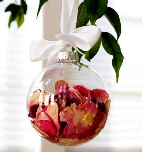 10 x Glass Bauble 8cm Diameter Round Clear with Silver Cap - table or