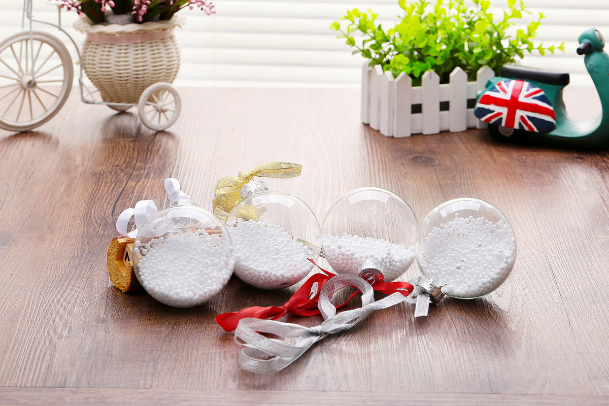 Clear Glass Fillable Baubles, 8 cm, Pack of 20