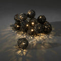 My Decorations Rattan Cane Ball Battery String Lights, 5 cm Balls