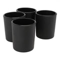 My Decorations Matt Black Glass Tealight Holders, 6.5 cm