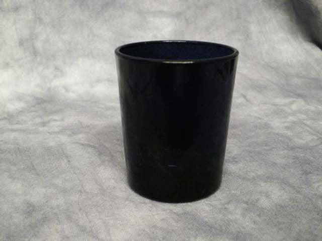 My Decorations Matt Black Glass Tealight Holders, 6.5 cm