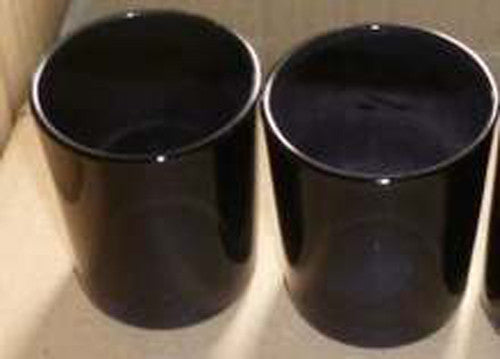 My Decorations Matt Black Glass Tealight Holders, 6.5 cm