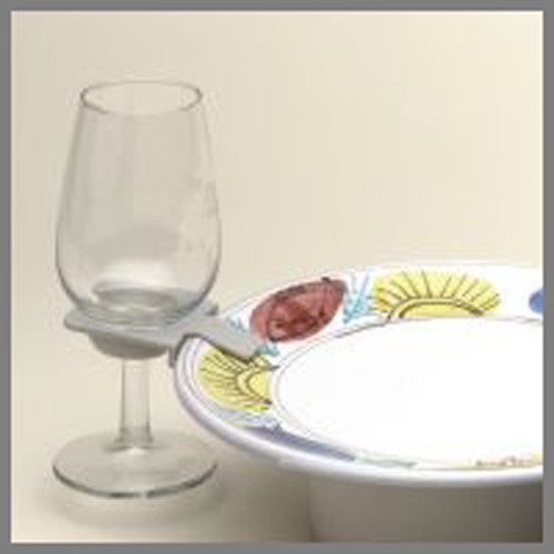 100 Wholesale Pack of Wine Glass Holder Plate Clip - Stand Up