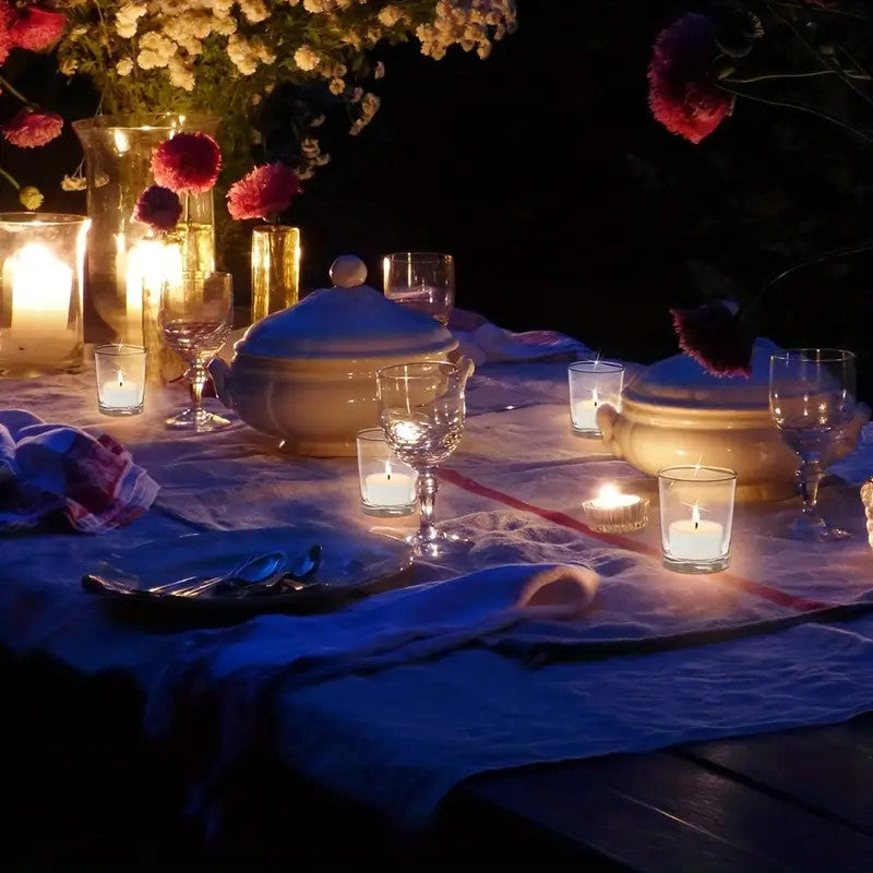 My Decorations Clear Glass Tealight Holders, 10 Pack, 6.5 cm