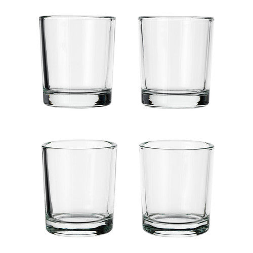 20 Pack Tealight Glass Votive Candle Holders Bulk Set Festival Decor
