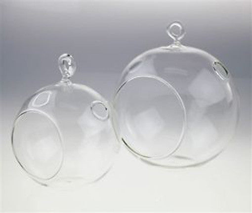 My Decorations Hanging Glass Ball Tealight Holders, 10 cm, 24 Pack