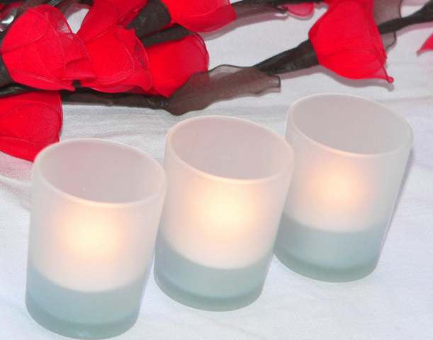 My Decorations Frosted White Glass Votive Candle Holders, 6.5 cm