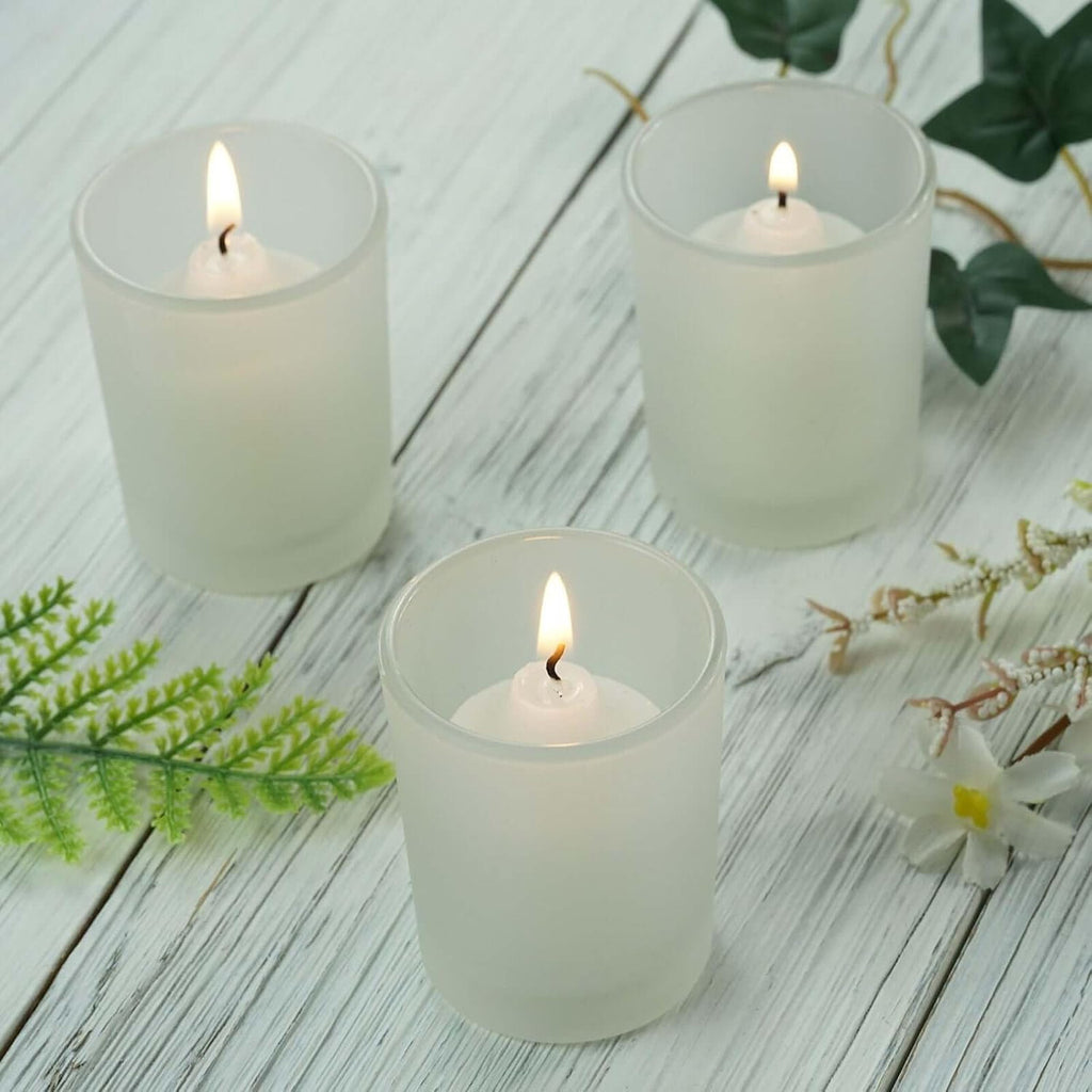 My Decorations Frosted White Glass Votive Candle Holders, 6.5 cm