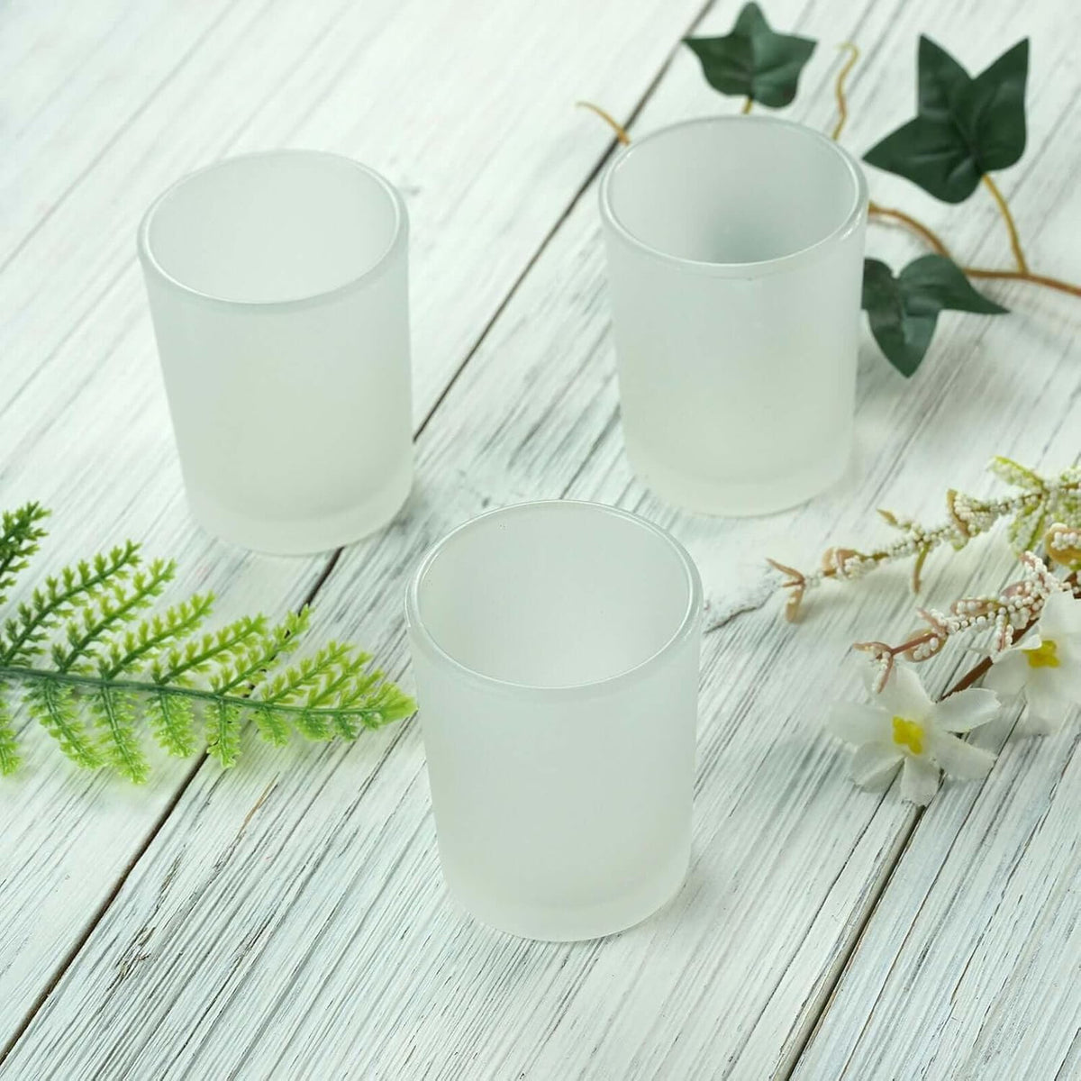 My Decorations Frosted White Glass Votive Candle Holders, 6.5 cm, 20 Pack