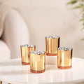 10 Pack Gold Votive Tealight Candle Holders Valentines Day Mercury