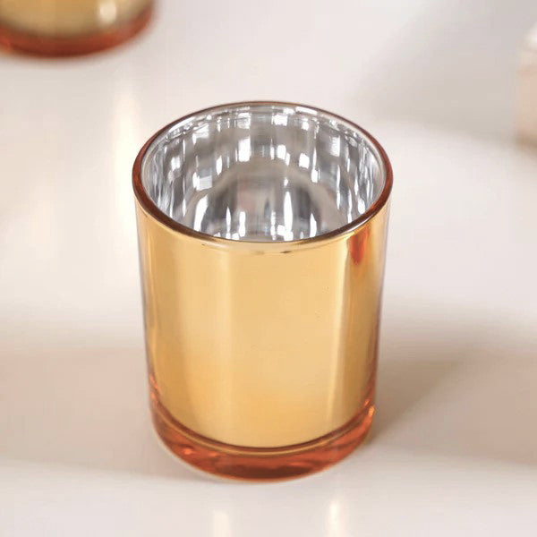 10 Pack Gold Votive Tealight Candle Holders Valentines Day Mercury