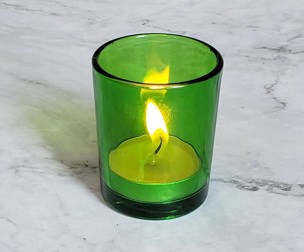 10 Pack Green Glass Votive Candle Holders Table Centreoieces Xmas