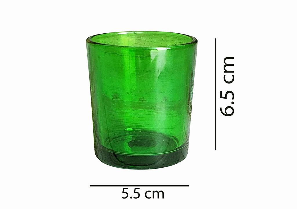 10 Pack Green Glass Votive Candle Holders Table Centreoieces Xmas