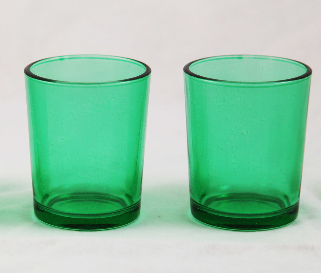 10 Pack Green Glass Votive Candle Holders Table Centreoieces Xmas