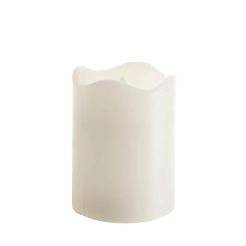 1 Pcs LED Block Pillar Candle White Flameless Safe Indoor Battery Power Party Home Decor
