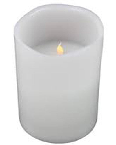 1 Pcs LED Block Pillar Candle White Flameless Safe Indoor Battery Power Party Home Decor