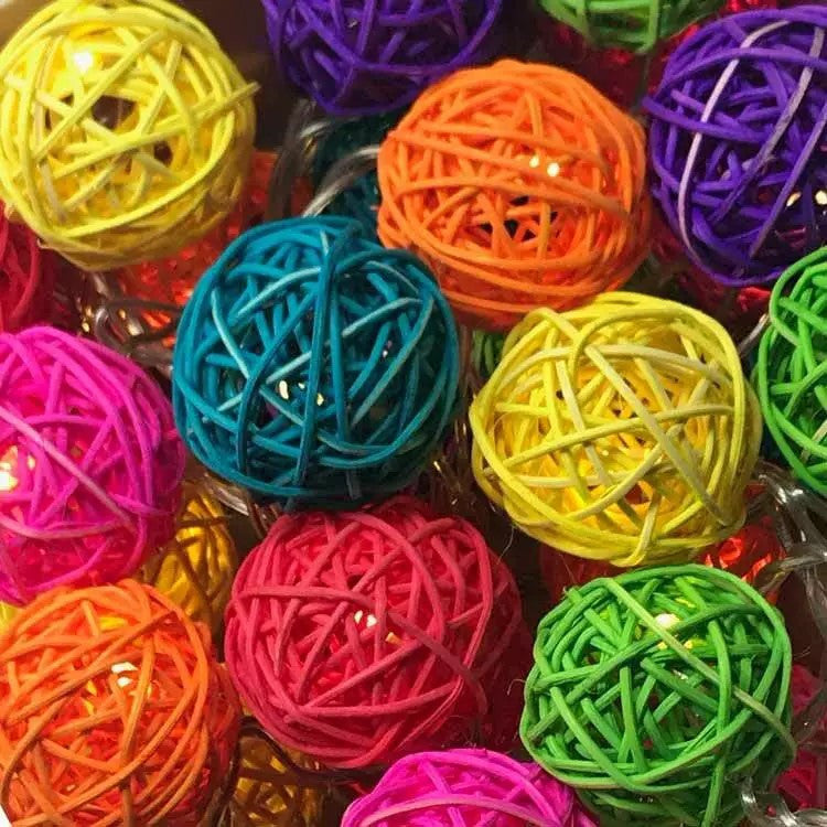 My Decorations 20 LED Multi Coloured Rattan Ball Lights, showing the options available, photo 6 of 6