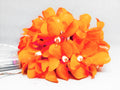 1 Set of 20 LED Orange Frangipani Flower Battery String Lights