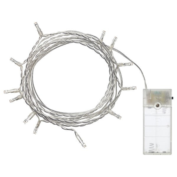 1 Set of 20 LED Plain Warm White Bulb Battery Powered String Lights