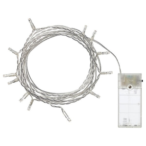 1 Set of 20 LED Plain Warm White Bulb Battery Powered String Lights