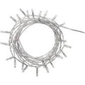 1 Set of 20 LED Plain Artic White Bulb Battery Powered String Lights