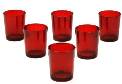 10 Pack Red Glass Votive Tealight Candle Holders House Party
