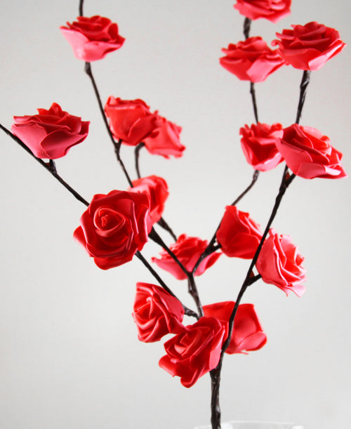 1 Set of 50cm H 20 LED Red Rose Tree Branch Stem Fairy Light Wedding