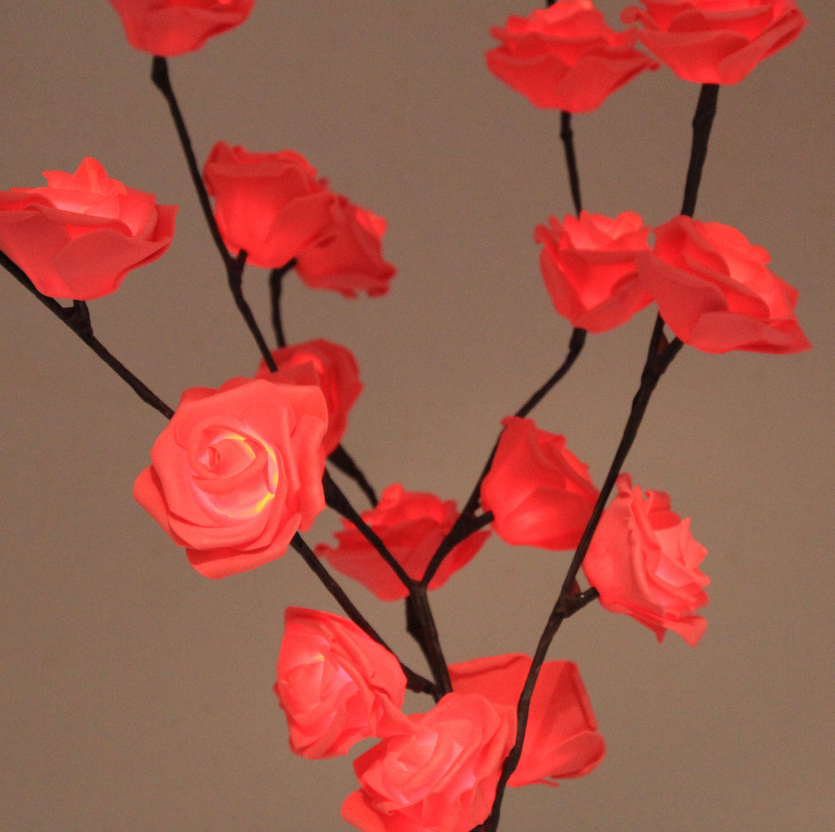1 Set of 50cm H 20 LED Red Rose Tree Branch Stem Fairy Light Wedding