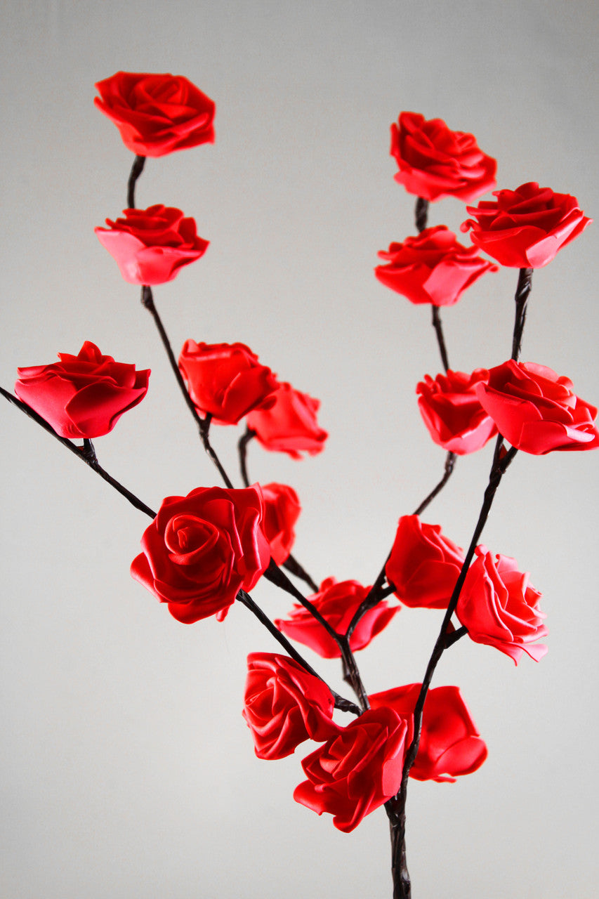 1 Set of 50cm H 20 LED Red Rose Tree Branch Stem Fairy Light Wedding