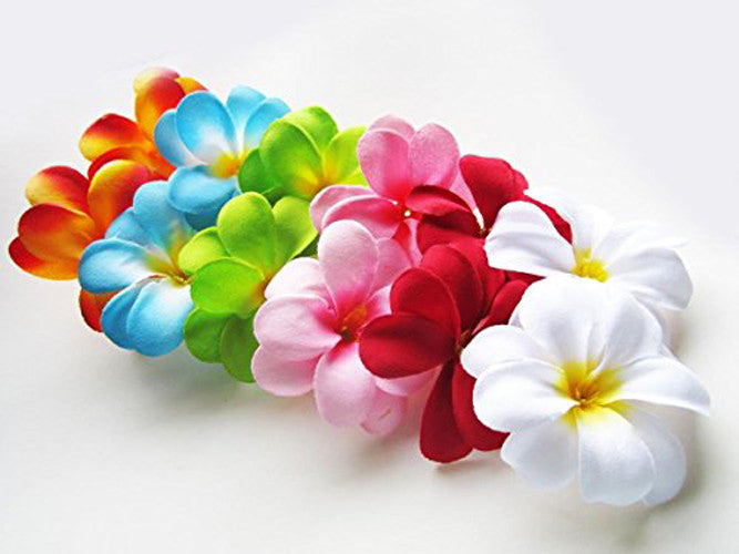 1 Set of 20 LED Tropical Bright Colous Frangipani Flower Battery