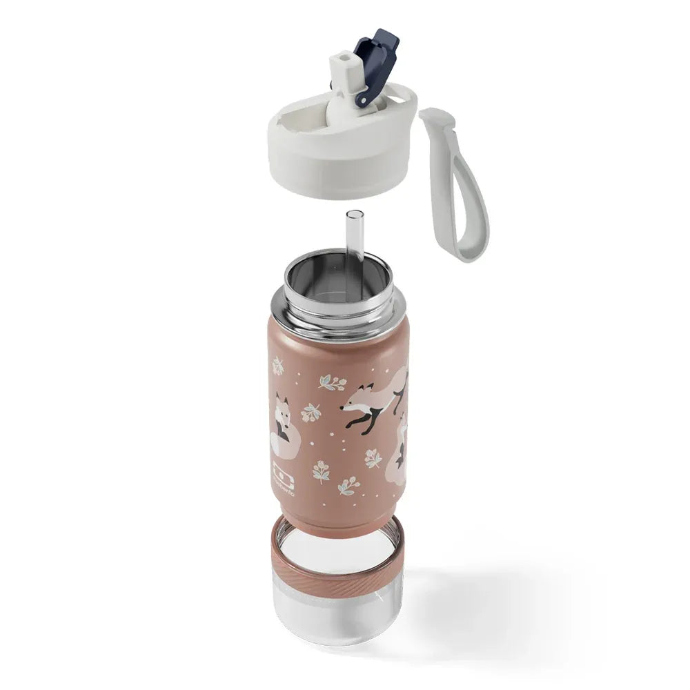 Monbento Twisty Kids Insulated Bottle with Snack Container, 300 ml