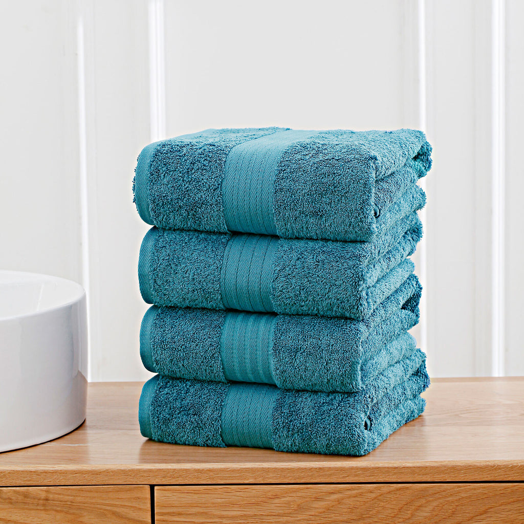 Linenland 550 GSM Cotton Bath Towels, Set of 4, 68 x 137 cm