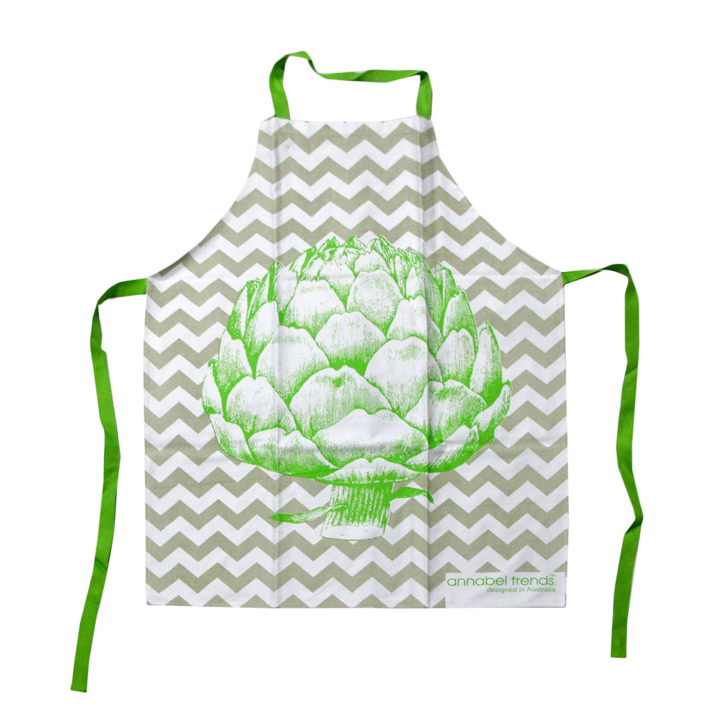Artichoke Print Cotton Apron, 59 x 80 cm