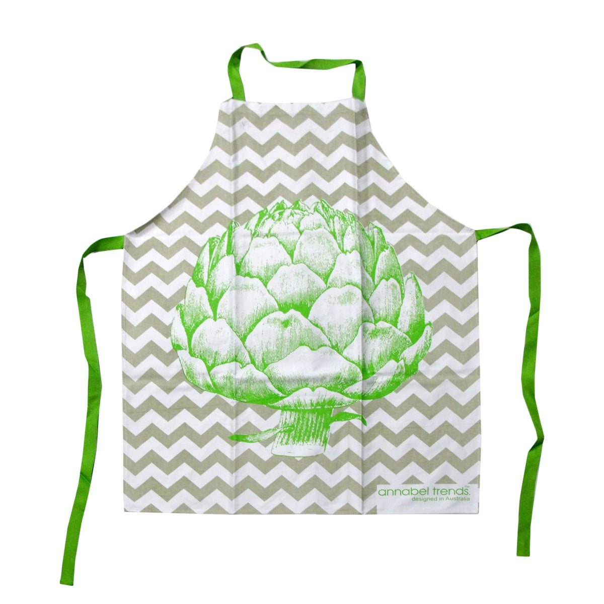 Artichoke Print Cotton Apron, 59 x 80 cm