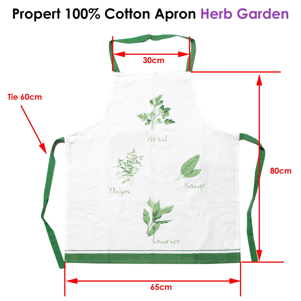 Propert Herb Garden Cotton Apron, 65 x 80 cm
