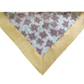 Gold Poinsettia Sheer Organza Glitter Christmas Tablecloth