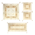 Embroidered Daisy Table Linen Set, 4 Pieces