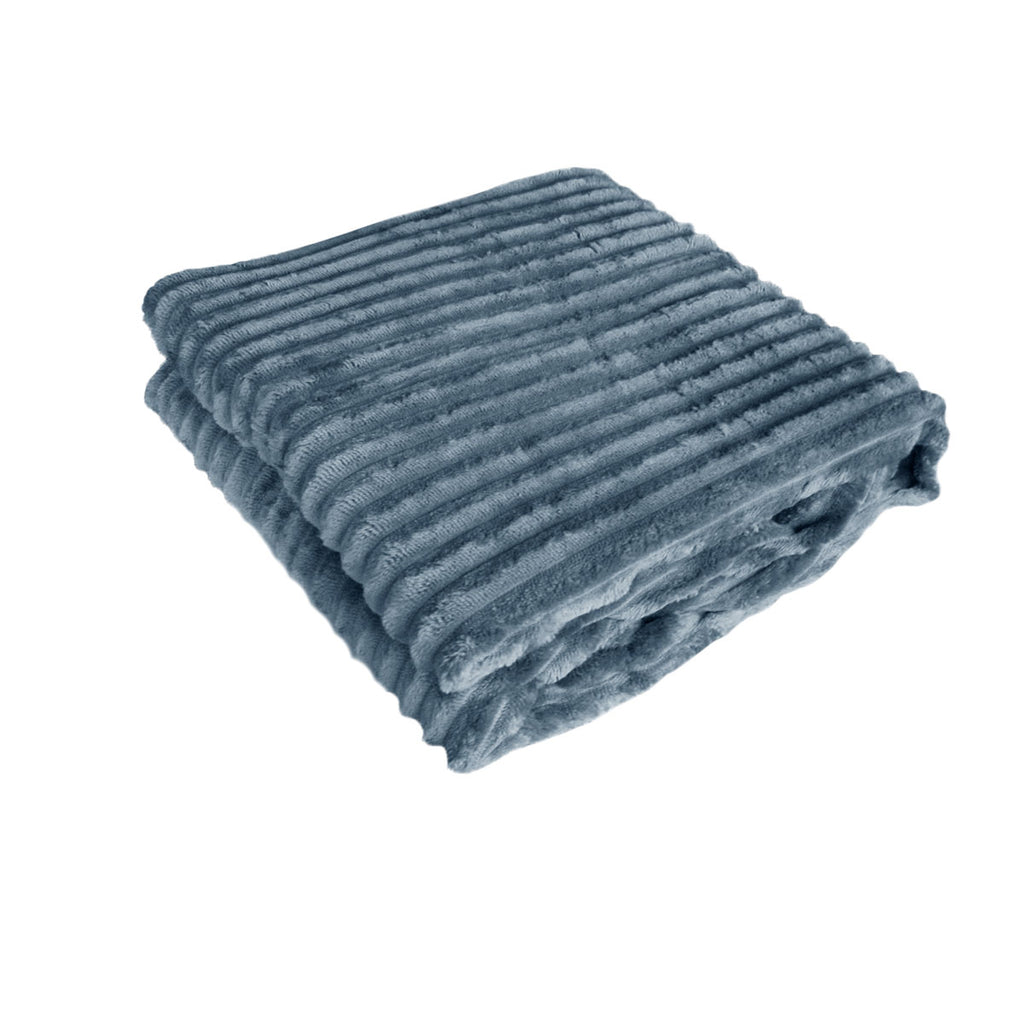 Corduroy Striped Throw Rug, 120 x 150 cm